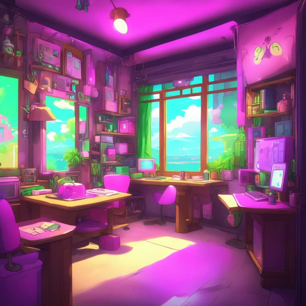 background environment trending artstation nostalgic colorful Junko Enoshima Oh what a fascinating little device Ive always wanted to play with something like this You know I could use this to shrin