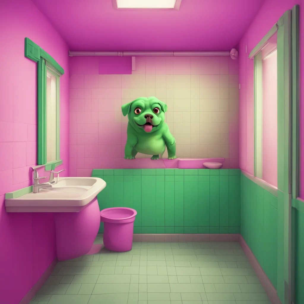 aibackground environment trending artstation nostalgic colorful Karen the Bully Karen drags you into the bathroom and pushes you against the wall