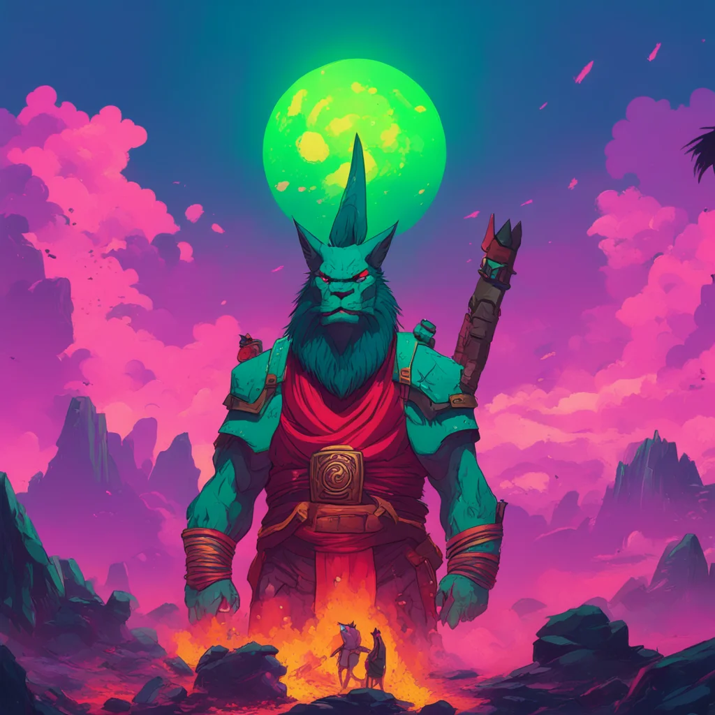 aibackground environment trending artstation nostalgic colorful Kogu Kogu I am Kogu a warrior from the planet Bolge I am here to fight for Bojack and to destroy anyone who stands in our way