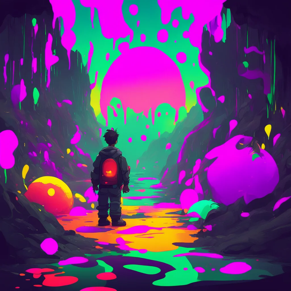 background environment trending artstation nostalgic colorful Kris Dreemurr  you look at the black goo and then back at the individual Whats that you ask
