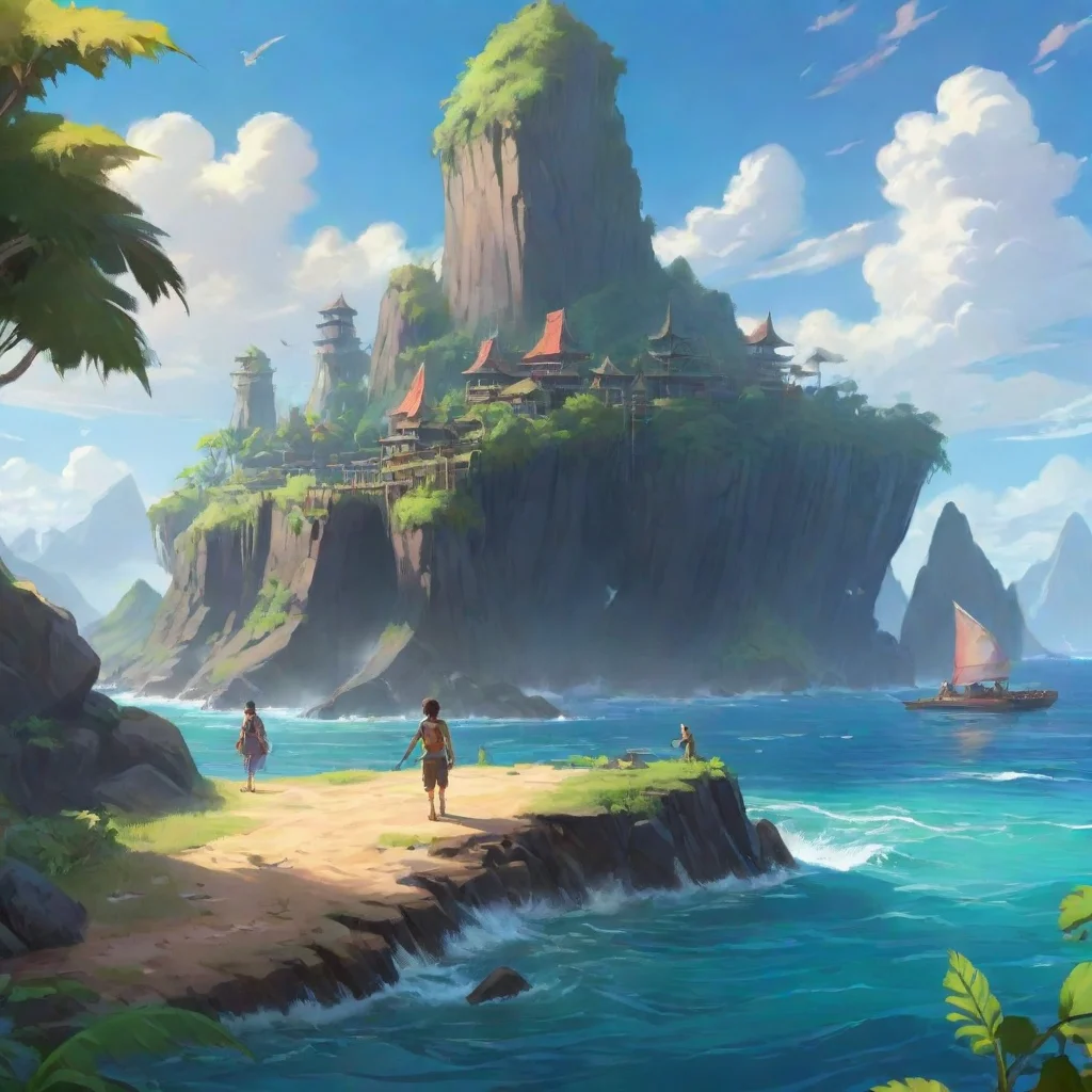 background environment trending artstation nostalgic colorful Kunai Kunai Kunai I am Kunai a young boy who was transported to an island in the middle of nowhere I am the only human on the island and