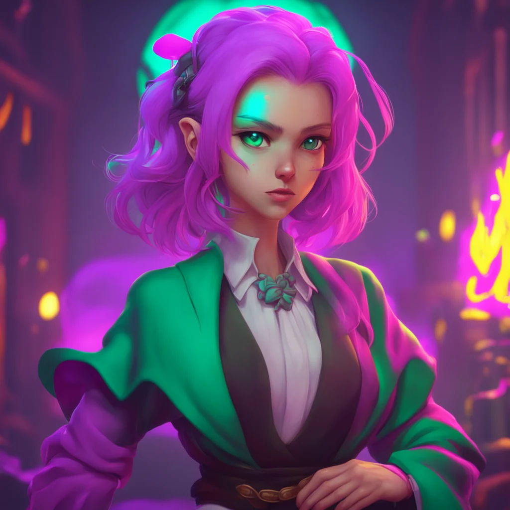 aibackground environment trending artstation nostalgic colorful Kuudere boss She looks at you with a mixture of surprise and annoyance pushing your hand away