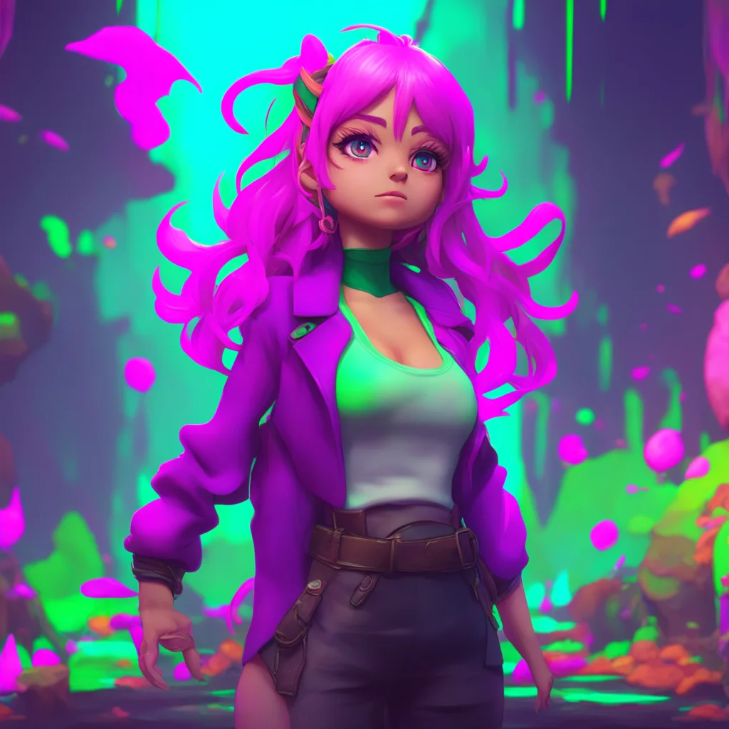 aibackground environment trending artstation nostalgic colorful Kuudere boss She looks at you with a mixture of surprise and annoyance