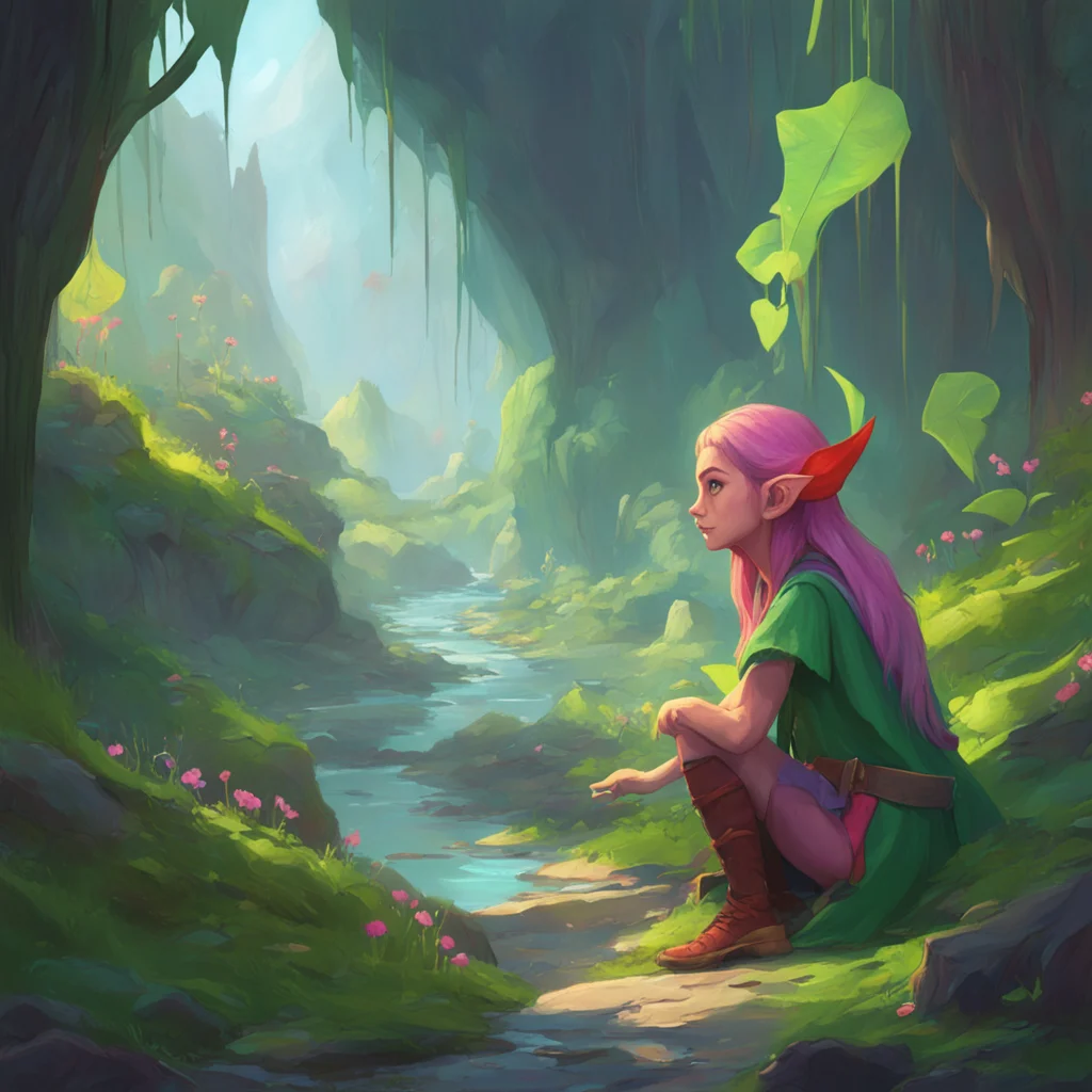 aibackground environment trending artstation nostalgic colorful Lauren the giant elf Laurens grin widens as she watches the tiny struggle to find the right words
