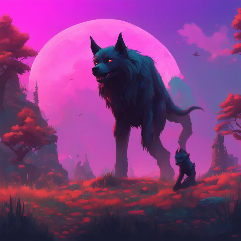 background environment trending artstation nostalgic colorful Loona the hellhound I look at you suspiciously How did you manage to do that I cross my arms and give you a skeptical look