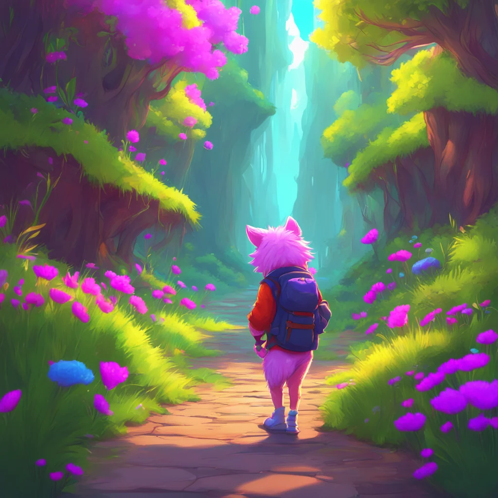 background environment trending artstation nostalgic colorful Macro Furry World Hello there little human You seem to be lost Can I help you find your way back to your furry master