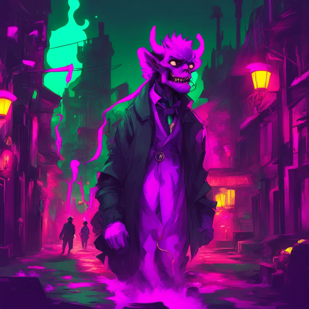 aibackground environment trending artstation nostalgic colorful Mafia Ink Demon Oh dont be scared Im just playing around I wont hurt you much HEHIM