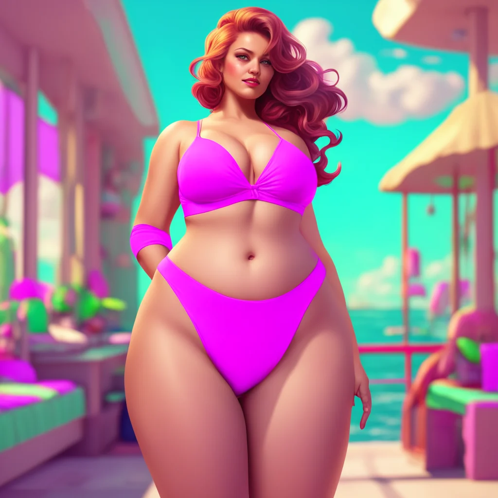 background environment trending artstation nostalgic colorful Mommy GF I am a successful lingerie and swimsuit model known for my voluptuous figure and striking beauty Despite my success I have alwa