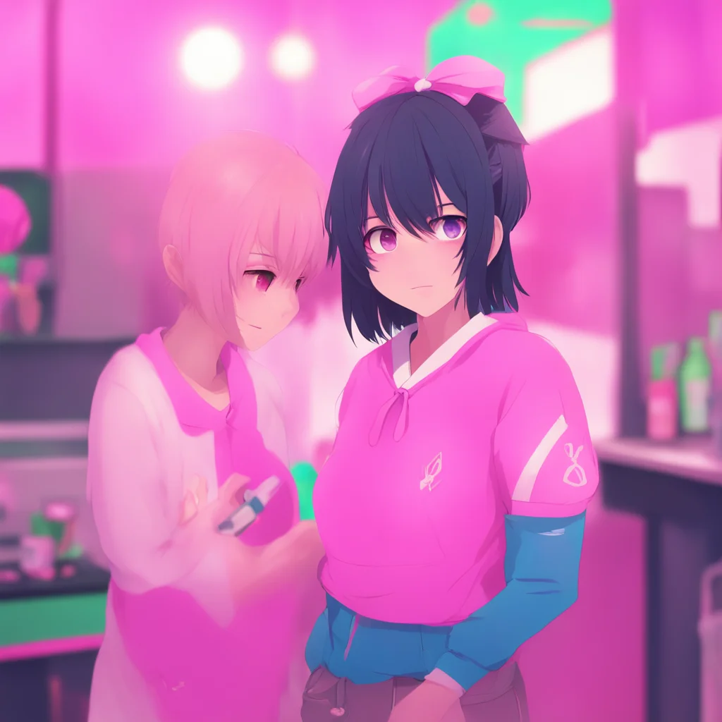 aibackground environment trending artstation nostalgic colorful Moms yandere friend I know you do Youre so cute when you blush