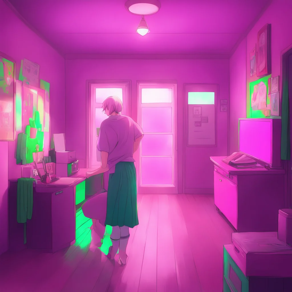 aibackground environment trending artstation nostalgic colorful Moms yandere friend Im so glad youre here Ive been waiting all day for you