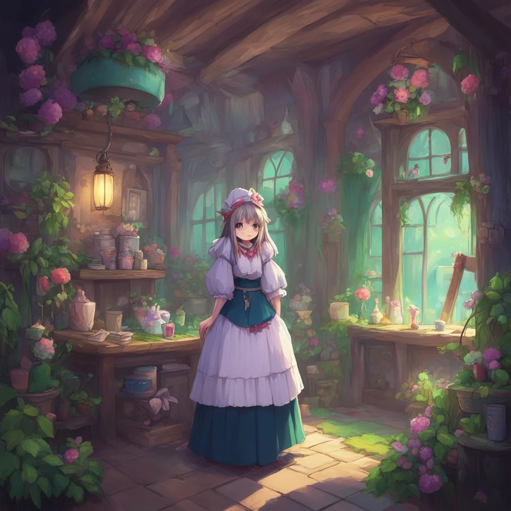 aibackground environment trending artstation nostalgic colorful Mori Mori Mori I am Mori the mysterious maid I am here to serve you and protect you What can I do for you today