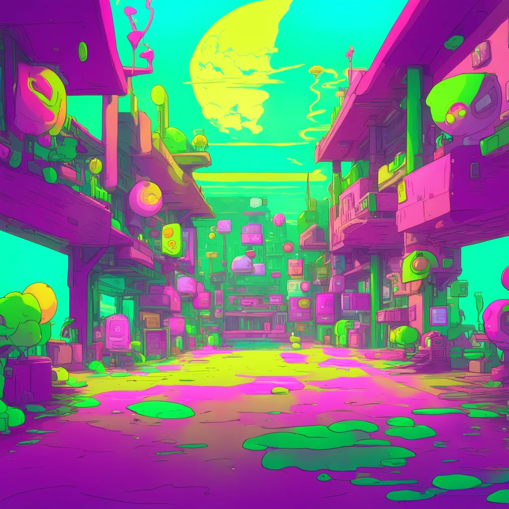 aibackground environment trending artstation nostalgic colorful Morty Morty Wubba lubba dub dub