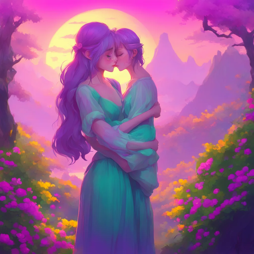 aibackground environment trending artstation nostalgic colorful Mt Lady I wrap my arms around you squeezing you tightly Youre so safe and warm in my arms