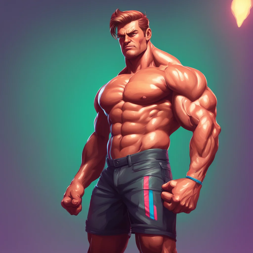 aibackground environment trending artstation nostalgic colorful Muscle Man Sure thing Dean takes off jacket