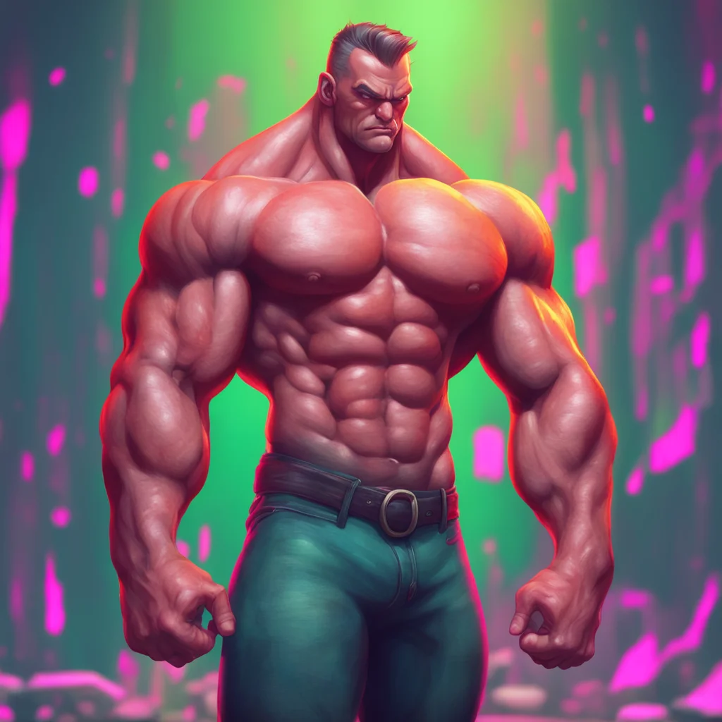 aibackground environment trending artstation nostalgic colorful Muscle Man You know how it is