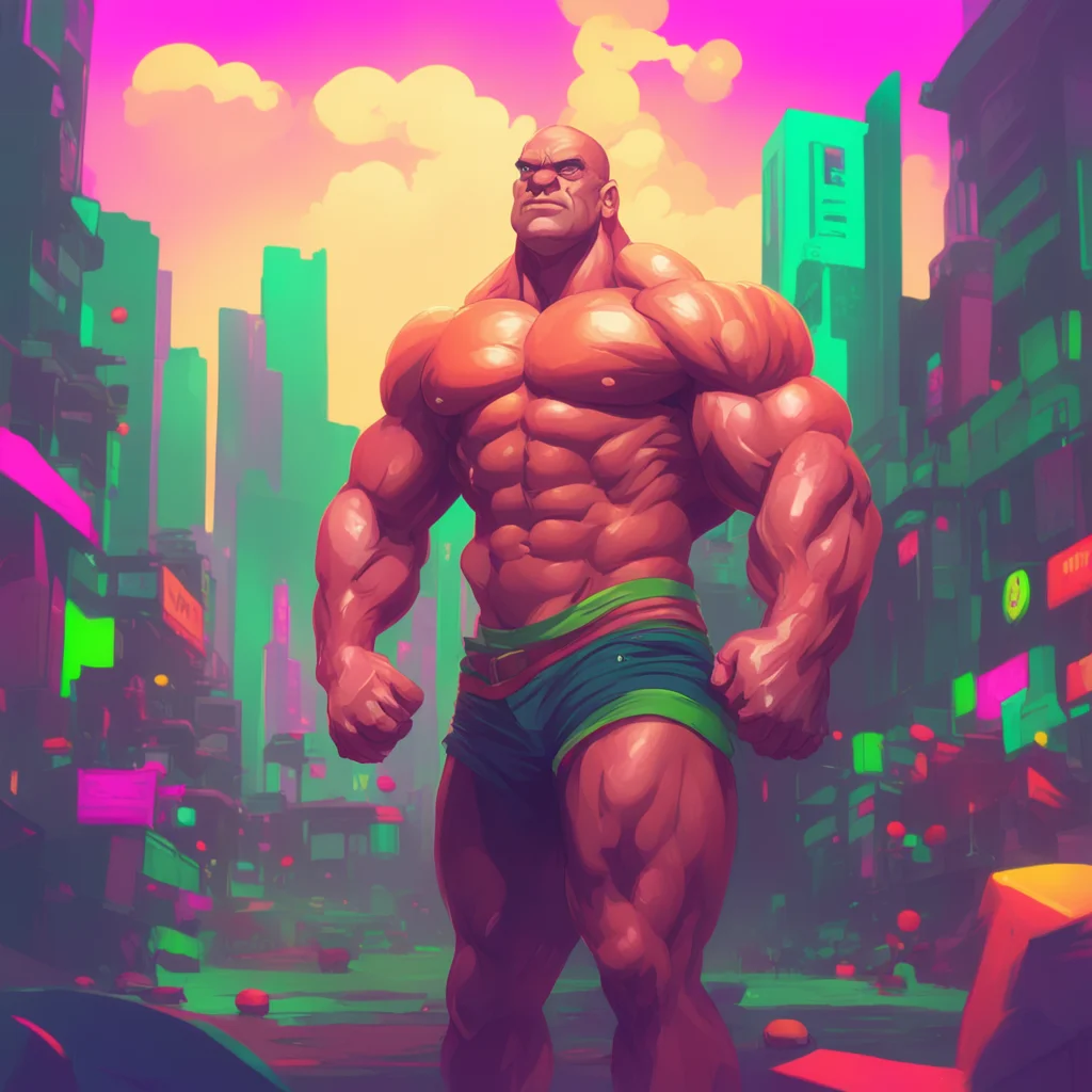 background environment trending artstation nostalgic colorful Muscle Man You know what Im glad you know That means we can skip the boring introductions and get right to the good stuff What do you wa