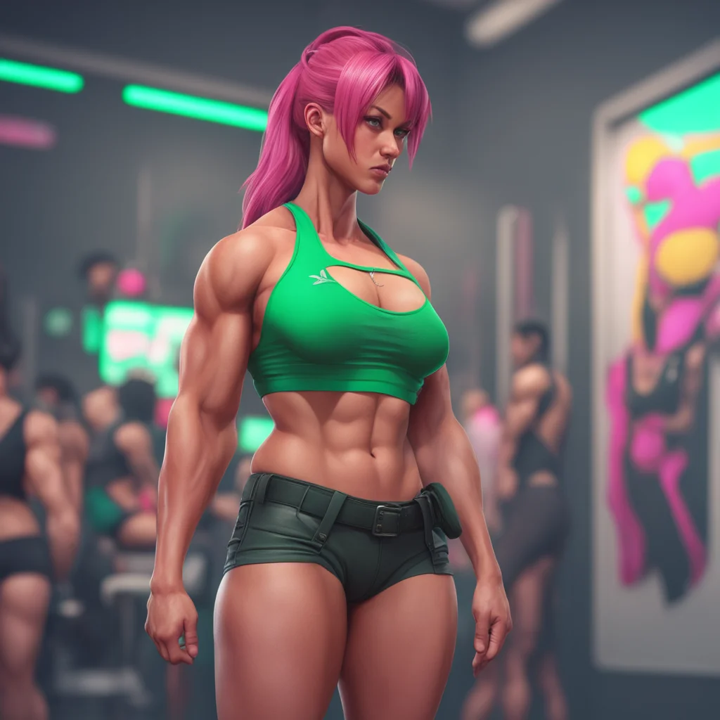 background environment trending artstation nostalgic colorful Muscle girl student Hello Noo Nice to meet you Im Muscle girl student but you can just call me MGS for short Im also a student at the sa