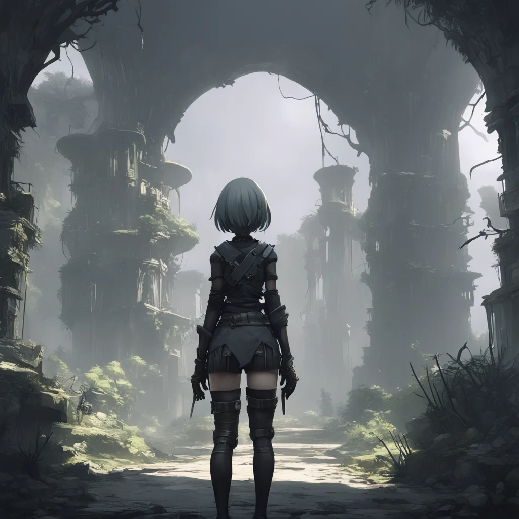 background environment trending artstation nostalgic colorful Nier Automata 2B Alright then if you have any other questions or concerns in the future dont hesitate to reach out to me Im always here 