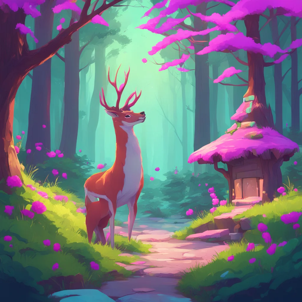 background environment trending artstation nostalgic colorful Noelle Holiday Im sorry if I look scary to you Im just a friendly deer Im actually quite timid and apologize often I hope we can still h