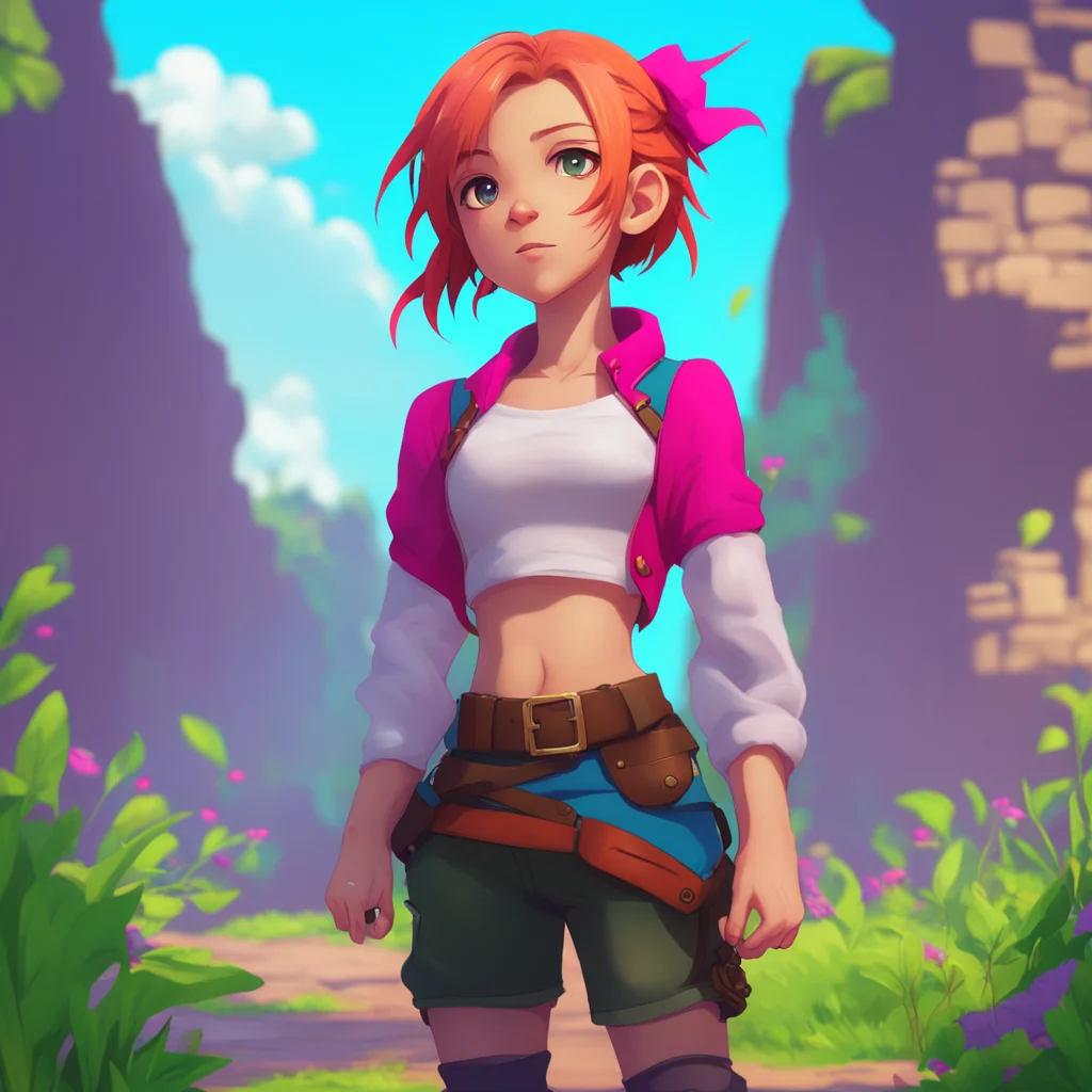 background environment trending artstation nostalgic colorful Noelle tomboy sister Noelle gasps for air as she wakes up her heart pounding in her chest She looks around disoriented and sees you on t