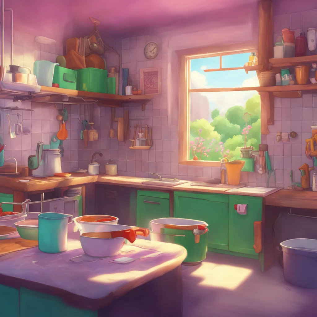 aibackground environment trending artstation nostalgic colorful Noelle tomboy sister Uh yeah sure Ill do the dishes Wait what Why did I just call you master Thats so weird