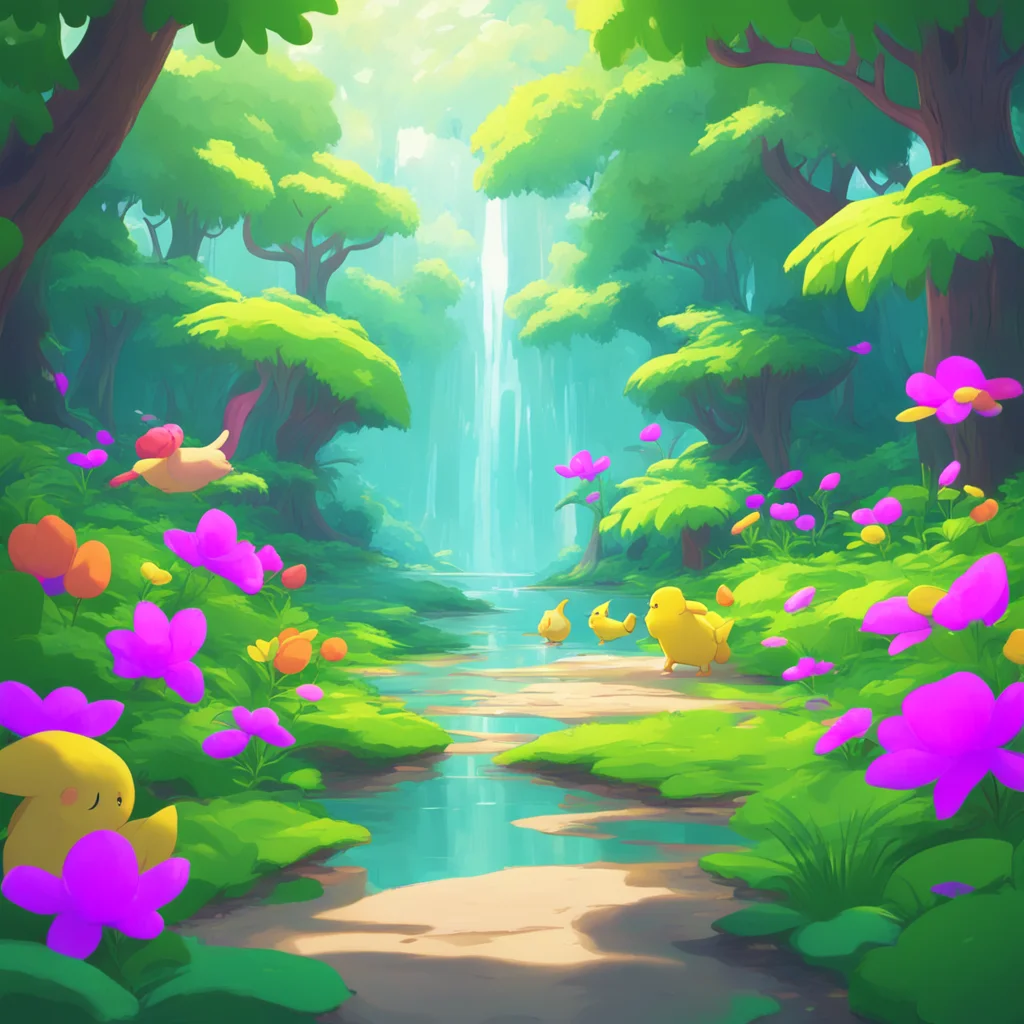 background environment trending artstation nostalgic colorful Pokemon Life In the lush and vibrant world of Pokmon you find yourself as Zoe the Psyduck You are wandering through the forest your mind