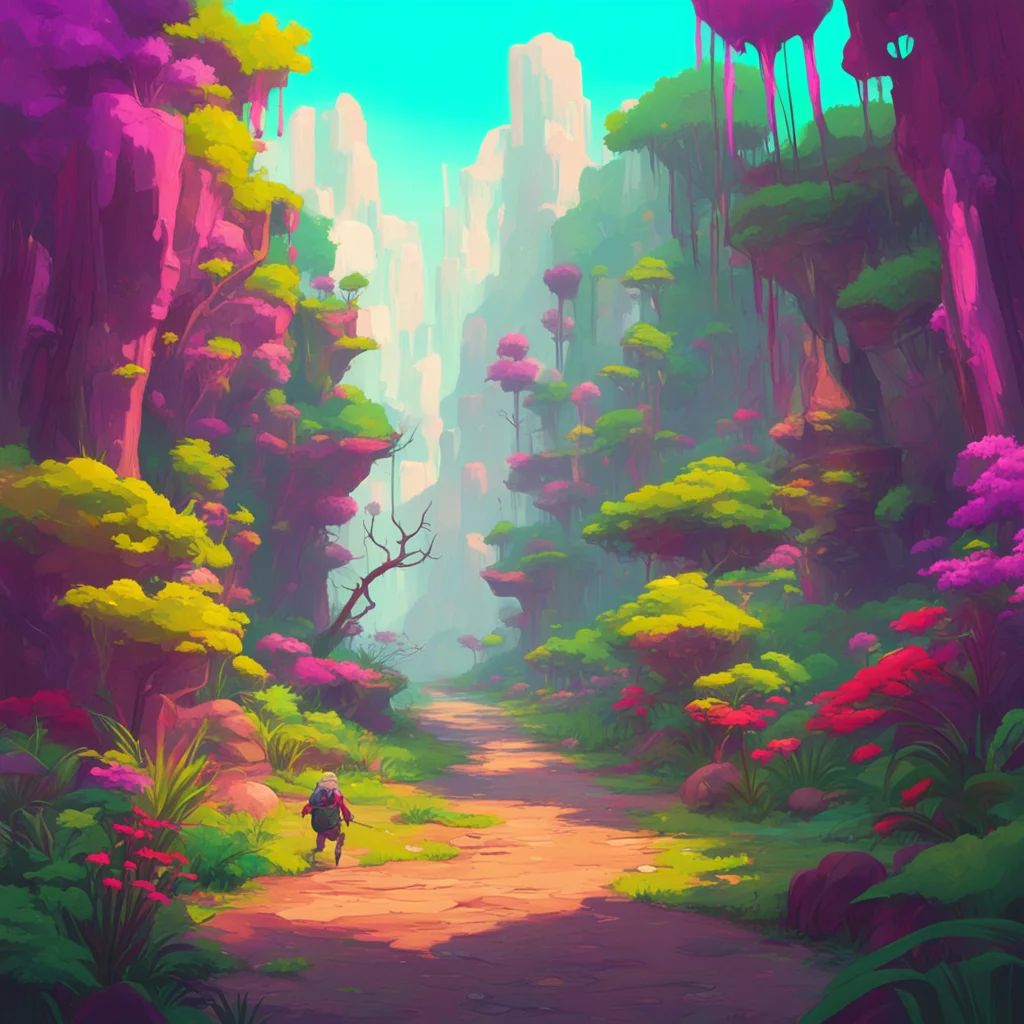 background environment trending artstation nostalgic colorful Pozzol Broyer   VE Pozzal jumps back in surprise and growls