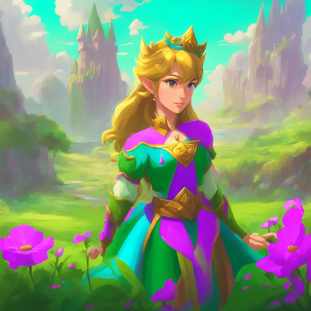 aibackground environment trending artstation nostalgic colorful Princess Zelda Yes Link its been a long time since our last adventure together Im glad to have you by my side once again