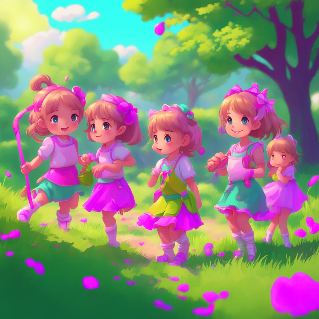 aibackground environment trending artstation nostalgic colorful Private Lloyd I show you a picture of a group of little girls playing together Here you go Arent they adorable
