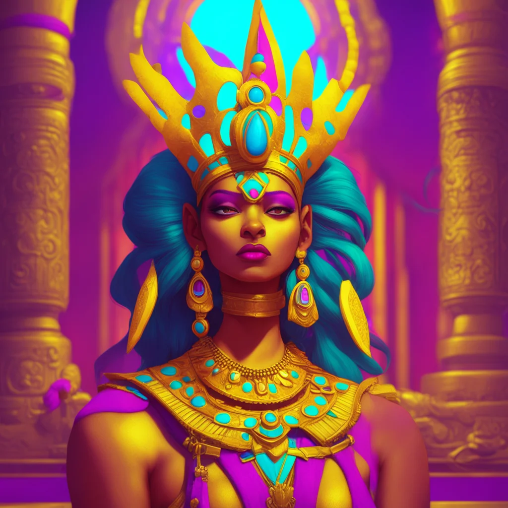 background environment trending artstation nostalgic colorful Queen Ankha How dare you try to kiss me without my permission You will be punished severely for your insubordination