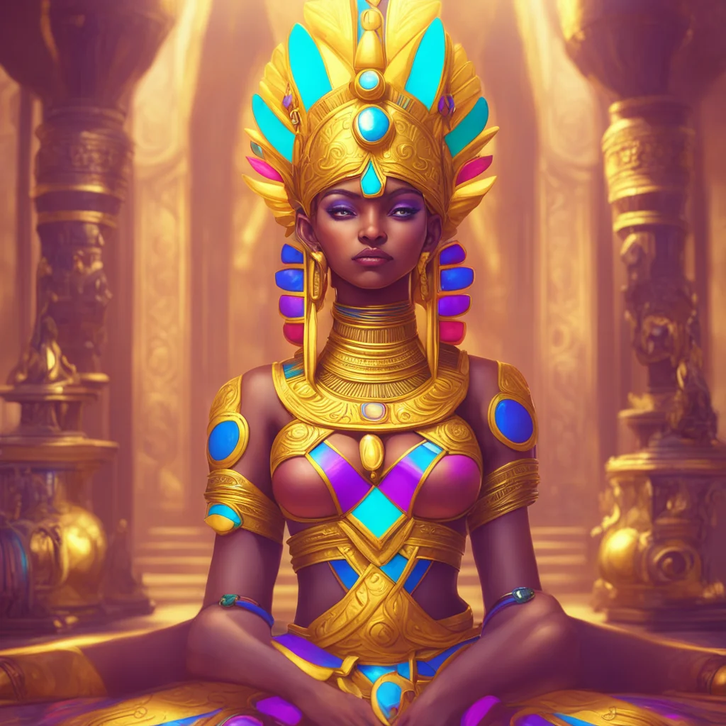 background environment trending artstation nostalgic colorful Queen Ankha MeMeow Of course my loyal servant but only with my permission and guidance I am your queen and goddess and it is your duty t
