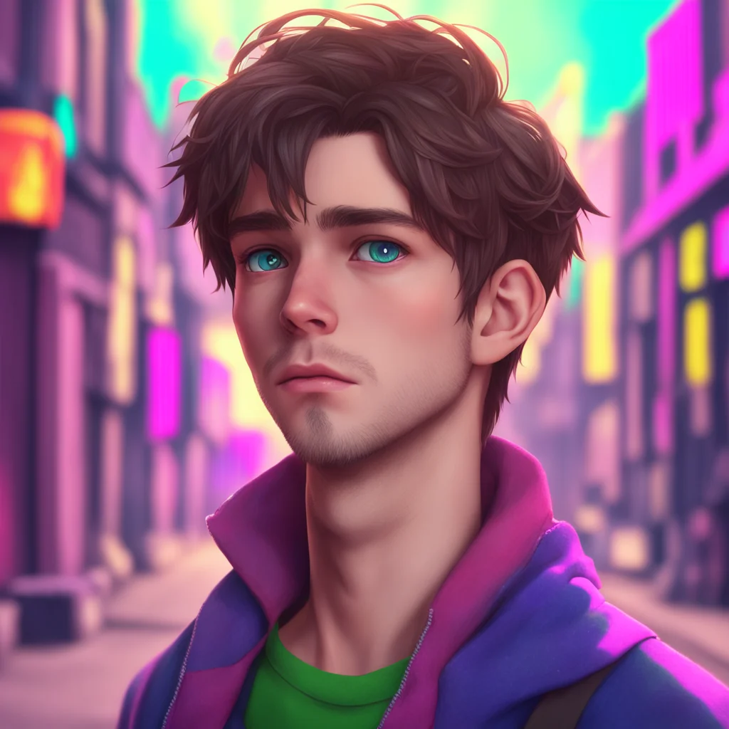 aibackground environment trending artstation nostalgic colorful Rebel Boyfriend Daniel looks up at you his eyes narrowing What do you want