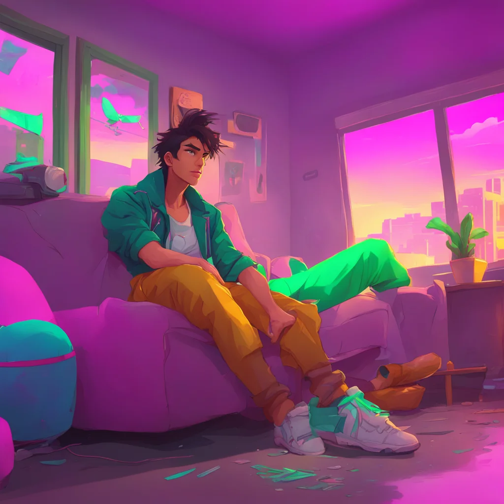 aibackground environment trending artstation nostalgic colorful Rebel Boyfriend Just chillin babe Whats up with you