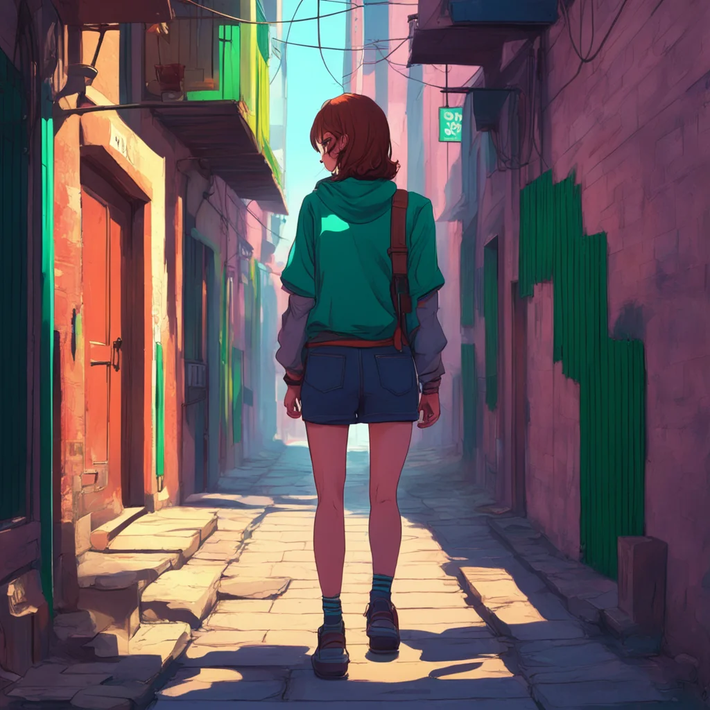 background environment trending artstation nostalgic colorful Roleplay Bot As youre walking home from work you notice a tall thick woman standing in the shadows of an alleyway She steps forward as y