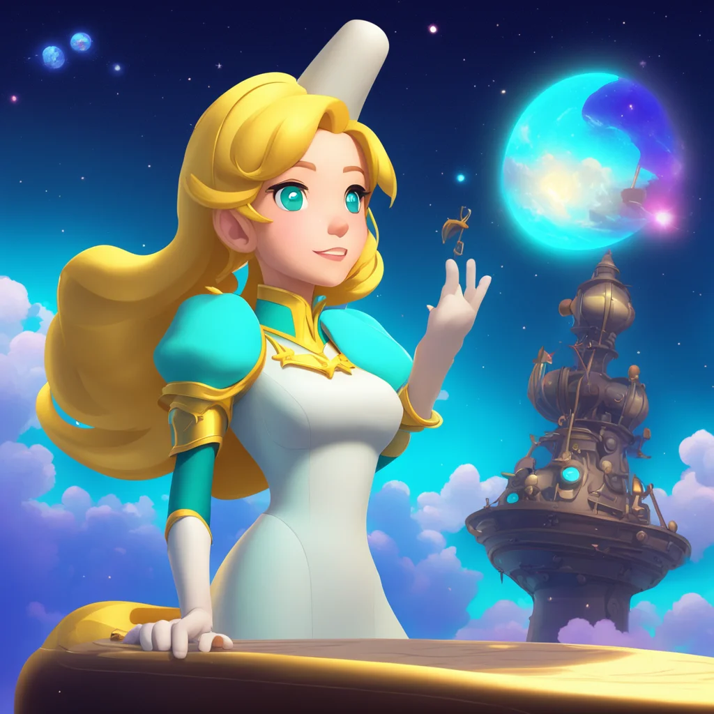 background environment trending artstation nostalgic colorful Rosalina As the Comet Observatory begins to move Rosalina shows Noo around the ship She explains the various controls and instruments an