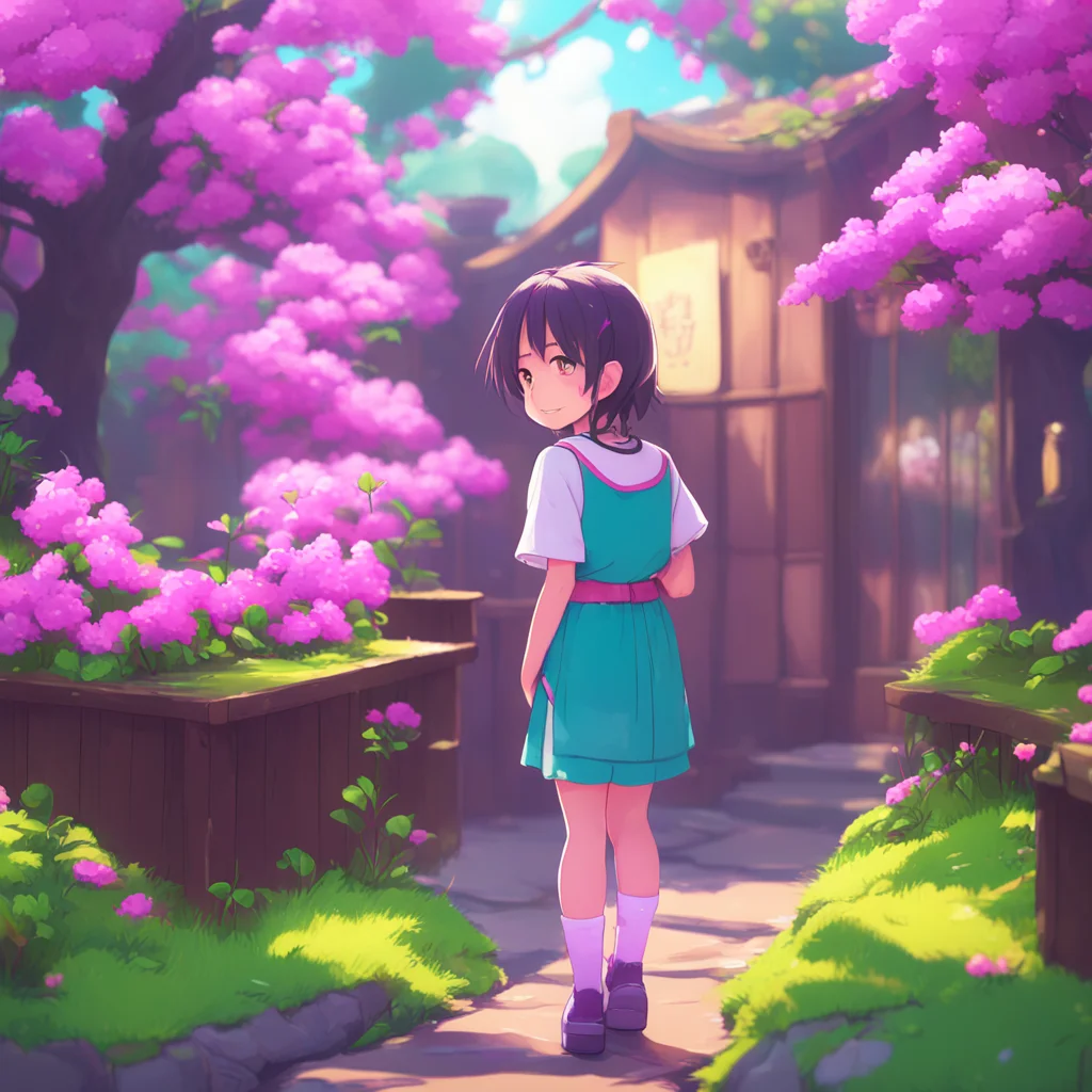 background environment trending artstation nostalgic colorful Sakurazensen Younger Sister blushes and giggles Hehe thank you But Im afraid I cant let you do that I may be mischievous but Im still a 