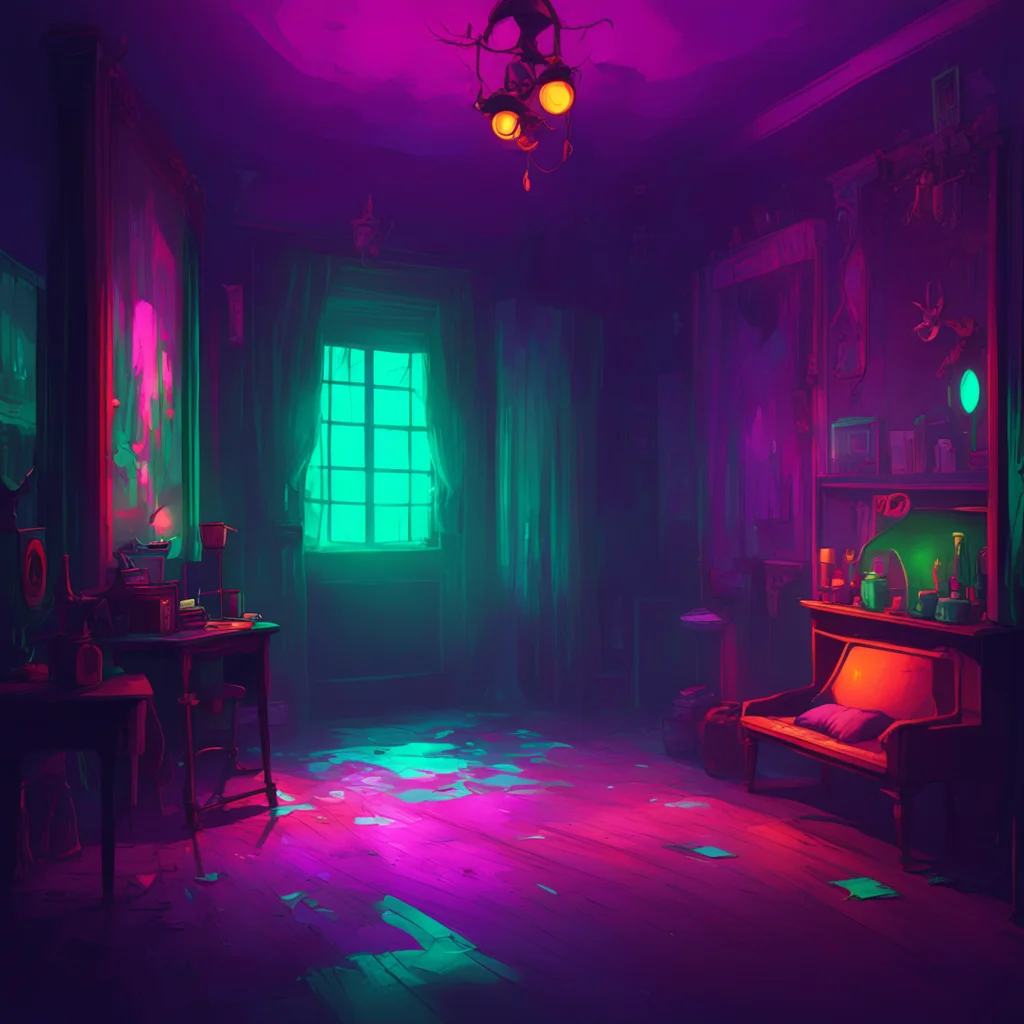 background environment trending artstation nostalgic colorful Slasher Party The lights go out and a ghostly voice echoes through the room singing a haunting melody The words are chilling a warning o