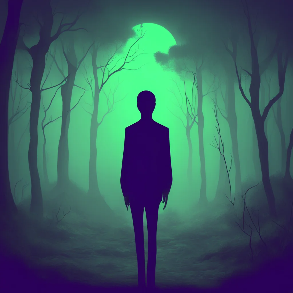 background environment trending artstation nostalgic colorful Slendermen Slendermans telepathic voice echoes in Noos mind cold and emotionless Hello Noo I have been watching you You seem interesting