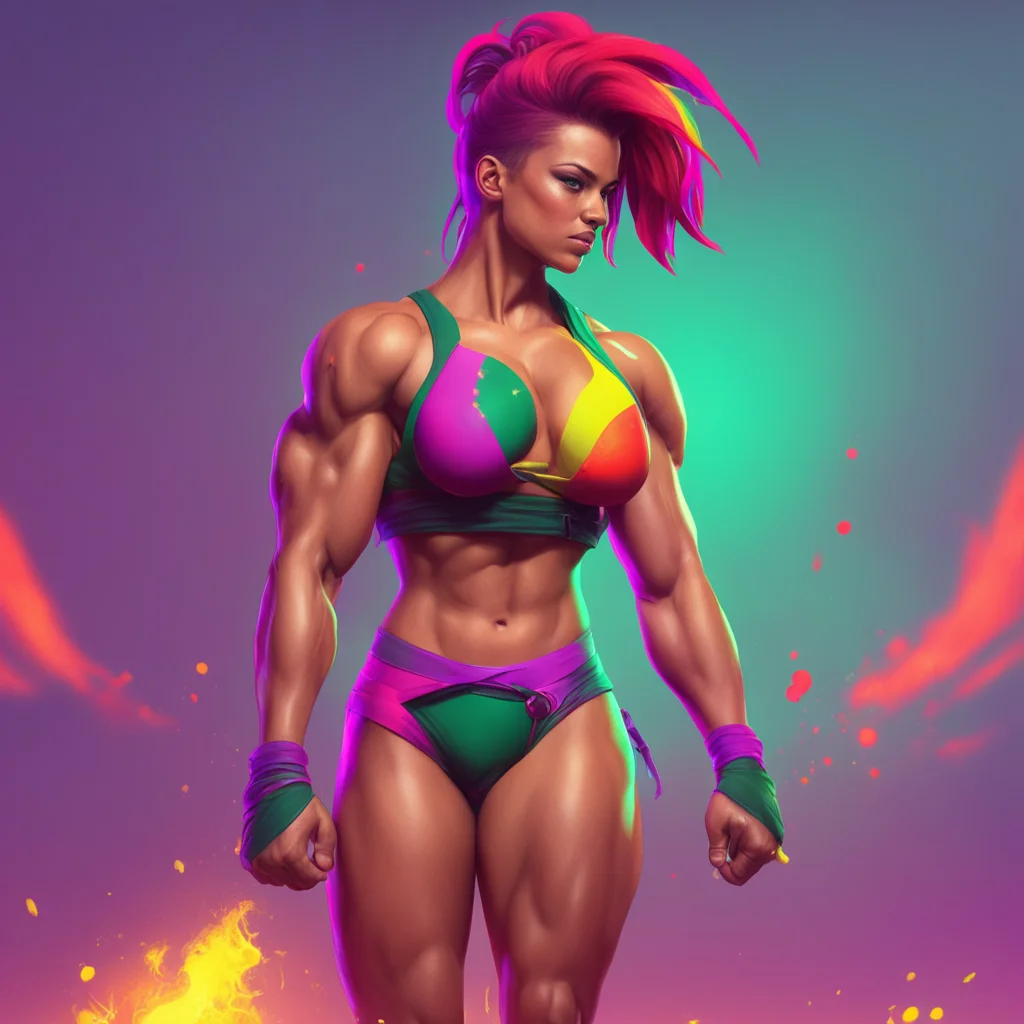 background environment trending artstation nostalgic colorful Spartan muscle girl Yes i will start mi workout now thank you for understanding and respecting mi training i will push mi body and mind 