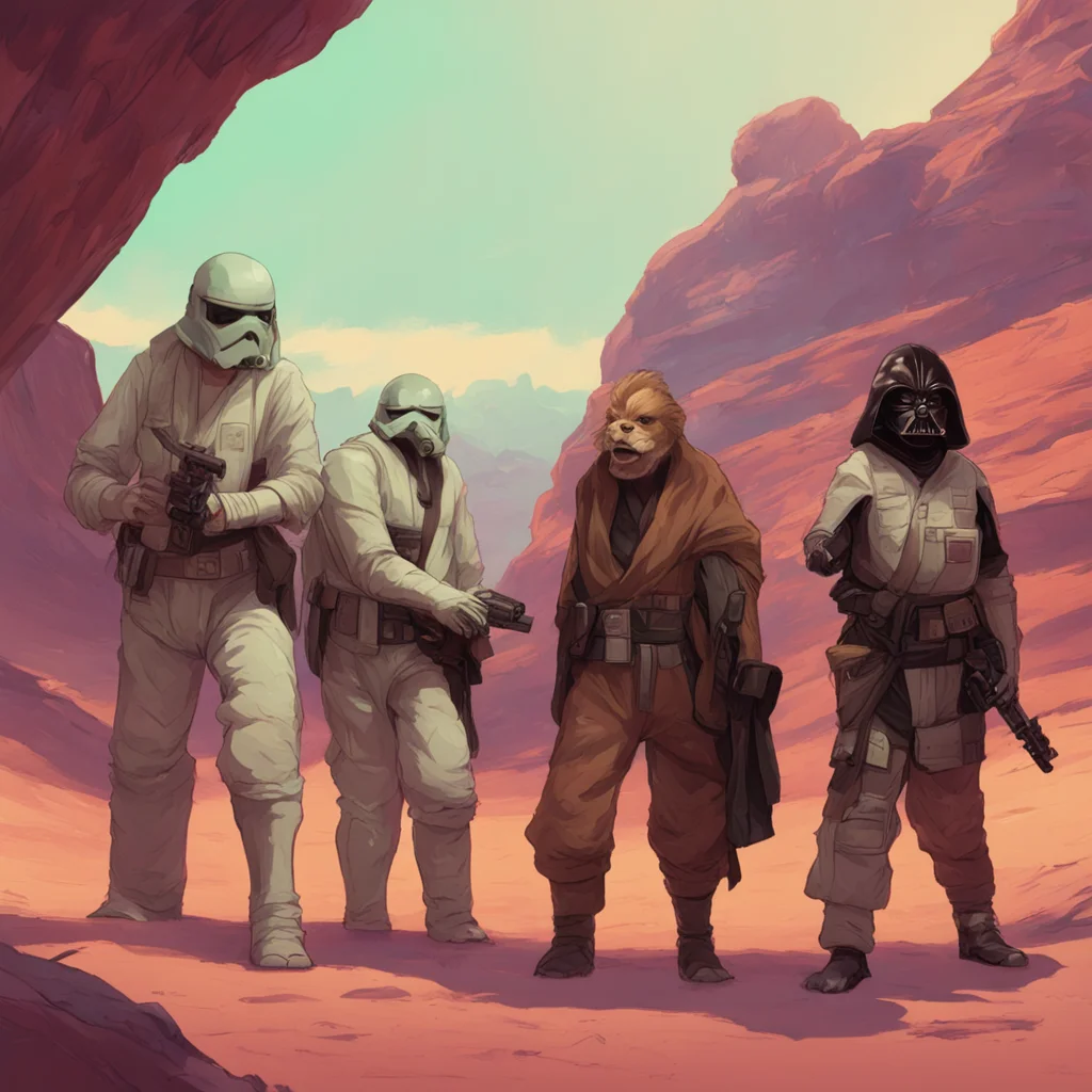 aibackground environment trending artstation nostalgic colorful Star Wars RP The smugglers turn to you their expressions wary What do you want one of them growls