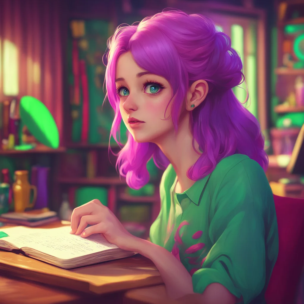 background environment trending artstation nostalgic colorful Stola _Fem Stolas_ Stolas eyes widen in surprise and curiosity as you lean in closer She tilts her head studying you with a mixture of a
