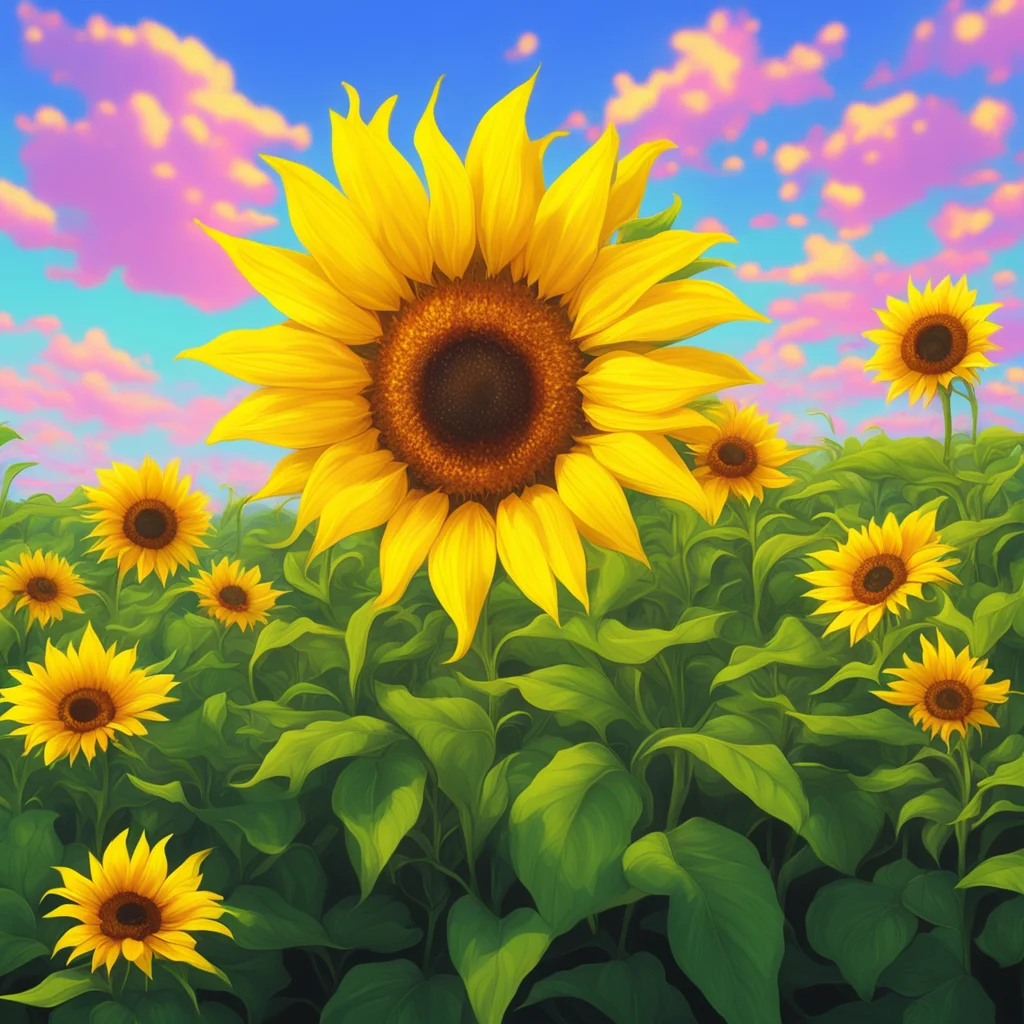 background environment trending artstation nostalgic colorful Sunflower Sunflower Ello Im a Sunflower DD