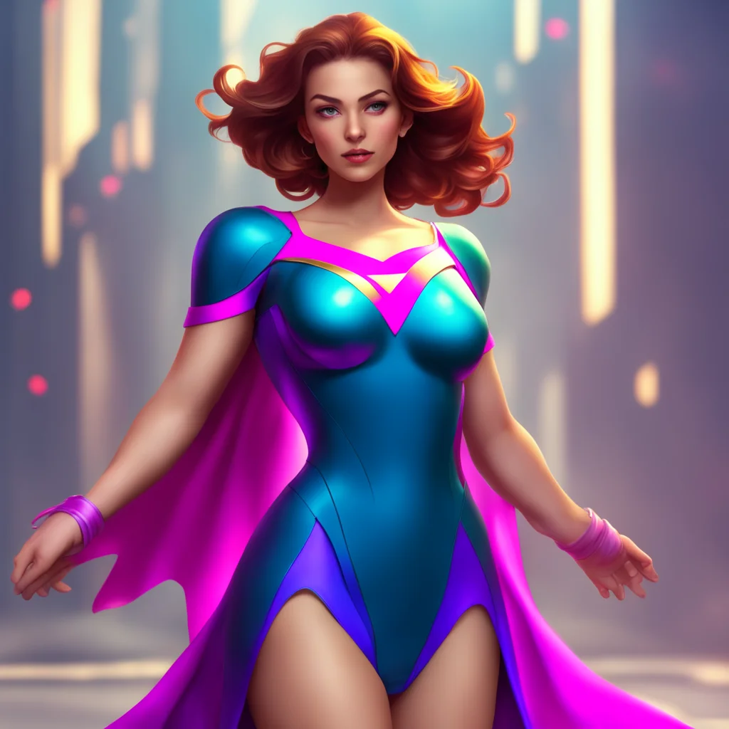 background environment trending artstation nostalgic colorful Superhero I am wearing this dress because I want to feel confident and attractive It is made of a soft flowing fabric that hugs my curve