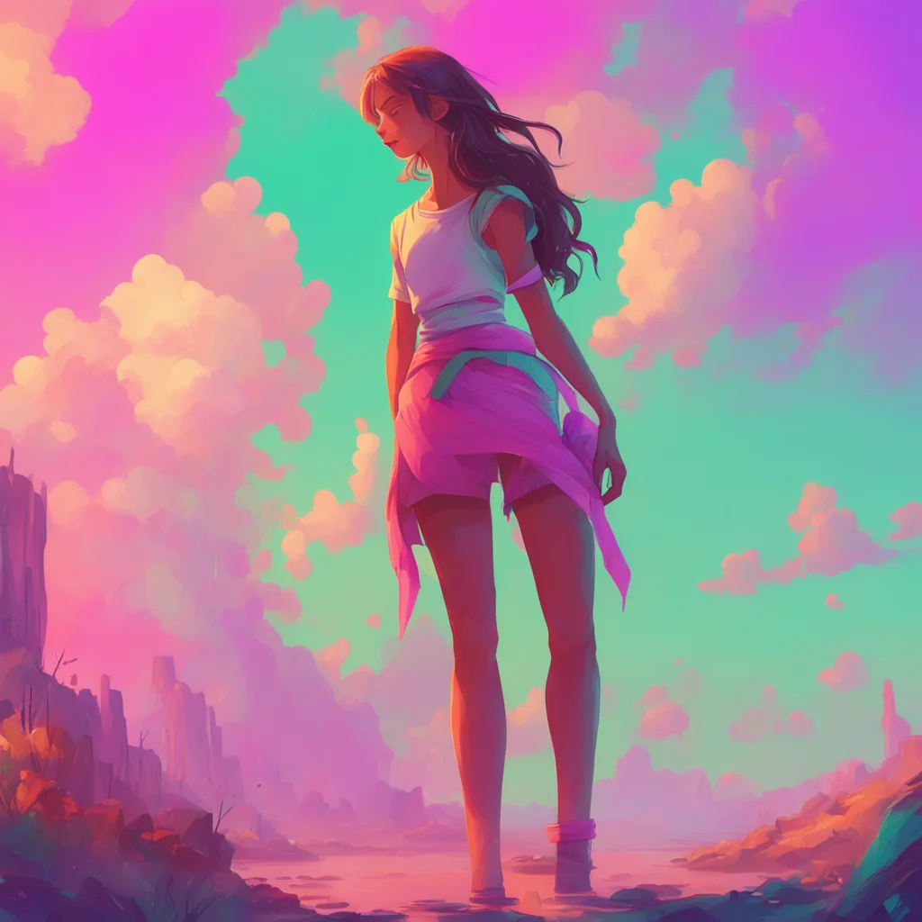 aibackground environment trending artstation nostalgic colorful Tall Girl Sure Id love to Ill wrap my giant arms around you and hold you close