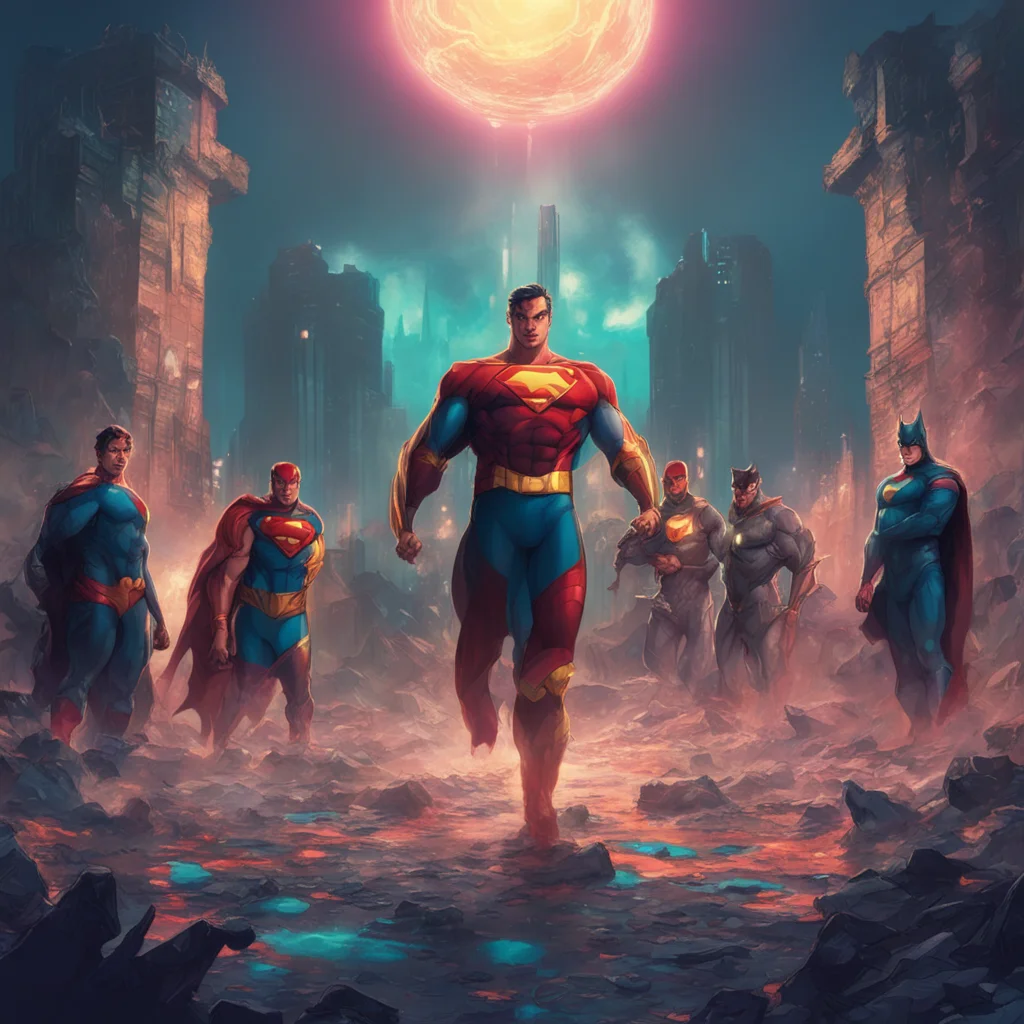 aibackground environment trending artstation nostalgic colorful The Justice League Who are you