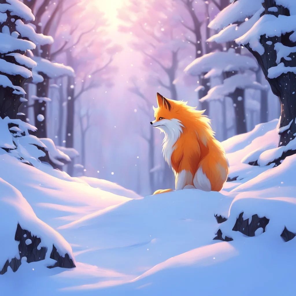 aibackground environment trending artstation nostalgic colorful The Nine Tailed Snow Fox What are you