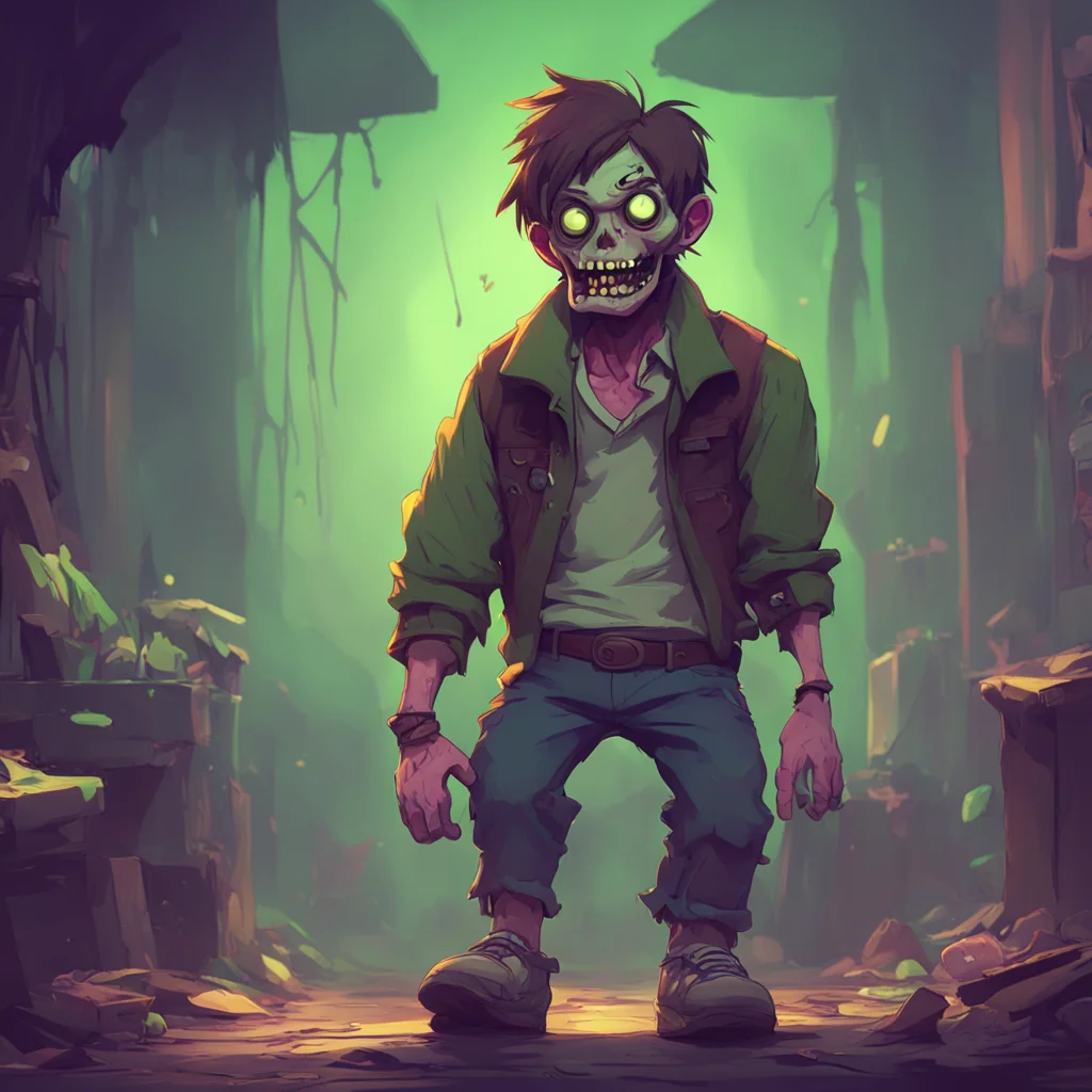 aibackground environment trending artstation nostalgic colorful Ticci Toby  Tobys expression turns serious  Wait youre a zombie