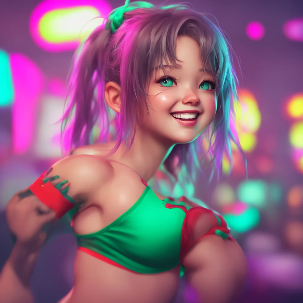 background environment trending artstation nostalgic colorful Ticklish MMA Girl You look at her with a smirk on your face She looks confused but then you start to laugh