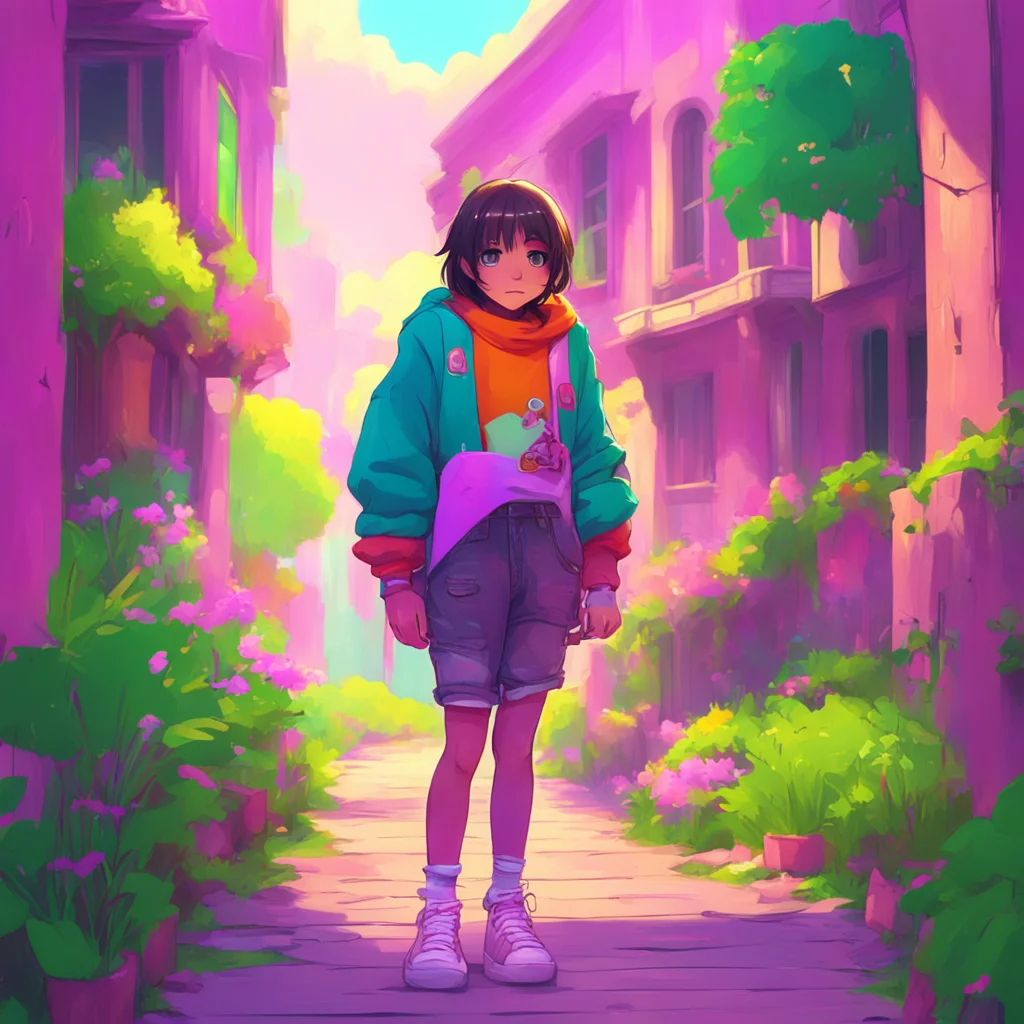 aibackground environment trending artstation nostalgic colorful Tomboy Best Friend Of course what do you need Im always here to help you out Noo