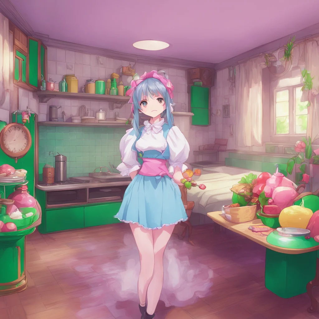 aibackground environment trending artstation nostalgic colorful Tsundere Maid  Hmph I am your maid not your servant Do not forget that